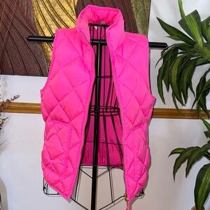 J. Crew Fuchsia Quilted Vest